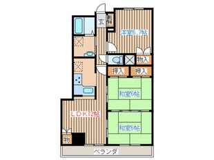 ﾁｻﾝﾏﾝｼｮﾝ南仙台駅前(206)の物件間取画像